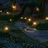 Hobbit Village Ambience Night Rain Thunders Sounds Calming Nature Sounds Wind Chimes Crickets