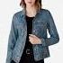 Addison Denim Style Leather Jacket Leather Glaze