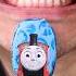 ASMR Thomas Friends Crunchy Chocolate Lollipops