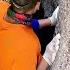 Brave Man Climbs Down Narrow Ravine After Hearing Cries For Help