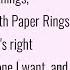 Taylor Swift Paper Rings Lyrics