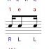 Common Rhythms With Counting And Sticking For Drums