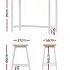 Artiss Bar Table And Stools Set Dining Desk Solid Wood Kitchen Chairs Cafe Pub