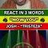 JOSH Tristeza Festival Da Canção 2025 3 WORDS REACTION Shorts
