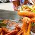 Long Queue Grandma Making Deep Fried Sliced Banana Taro Potato Pumpkin Thai Street Food