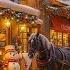 Snowy Winter Town Charm Cozy Cafés Night Warm Holiday Jazz Christmas Cheer On Festive Streets