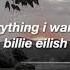 Everything I Wanted Billie Eilish Lyrics Sped Up