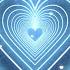 Neon Lights Love Heart Tunnel Blue Heart Background Neon Heart Tunnel Loop Animated Background