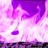 PURPLE FIRE 4K Magic Fireplace With Crackling Fire Sounds