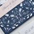 Navy Blue Laser Cut Wedding Invitation With Blush Pink Belly Band EWWS118