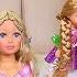 Настя как принцесса Рапунцель и ГИГАНТСКАЯ Барби идут на вечеринку New Rapunzel Doll