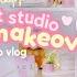 Art Studio Makeover Moving Into My NEW Art Studio Cozy Studio Transformation STUDIO VLOG