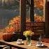 Cozy Autumn Coffee Shop Ambience Warm Jazz Instrumental Music Crackling Fireplace For Relaxing