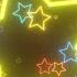 Neon Star Shape Rainbow Fluorescent Glow LED Lights Shine Fly Forward 4K Video Effects HD Background