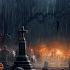 Haunted Cemetery Halloween Ambience W Relaxing Heavy Rain Thunderstorm Sound Night Spooky Sound