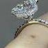 2 55ct Square Cushion Double Edged Hidden Halo Diamond Engagement Ring Dalia