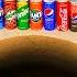 Big Coca Cola Mirinda Fanta Pepsi Sprite And Many Soft Drinks Vs Different Mentos Underground