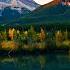 4K Three Sisters Mountains In Evening Glow Canadian Rockies Lake Ambience Relaxing Birdsong