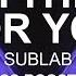 Sublab Anything For You Bass Boosted