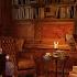 Winter Coffee Shop Bookstore Ambience With Relaxing Smooth Jazz Music And Crackling Fireplace