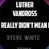 Luther Vandross I Really Didn T Mean It Steve White Remix