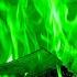 Halloween Fireplace 4K 12 HOURS Green Fireplace With Crackling Fire Sounds