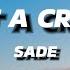 SADE IS IT A CRIME LYRICS