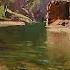 Oil Painting Demo How To Paint Tranquil Water And Reflections Rugged Outback Gorge