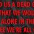 STONE SOUR 30 30 150 LYRICS