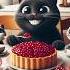 Cute Cat Eating Pomegranate Pie With Family Cat Catty Catlover Kitty