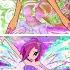 Winx Club All Transformations Up To Cosmix In Split Screen HD