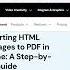 PDFtips How To Convert HTML To PDF