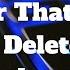 Force Delete A File That Cannot Be Deleted Windows 10