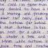 One Page English Writing L Rabbit And Tortoise Story L English Writing Practicelimprove Handwriting