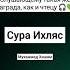 Сура Ихляс Чтец Мухаммад Хишам Слушай и получай награду ин ша Аллах коран Quran сура