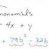 Monomials Binomials Trinomials And Polynomials