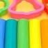 Learn Colors With RAINBOW Dough Clay Molds Shapes