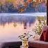 Fall Porch Ambience Smooth Jazz Fireplace Sounds For Relaxation And Study