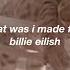 What Was I Made For Billie Eilish Lyrics Sped Up