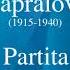 Vitezslava Kapralova 1915 1940 Partita For Piano And Strings 1939