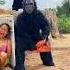 2 Ferocious Gorilla Monsters Used Chainsaws To Attack 2 Beautiful Brave Girl Who Were Hiding In Fear