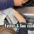 Father And Son Basted Steak Over A STOVE Viral Shorts Food Fyp Chef Music