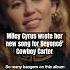 Miley Cyrus Reveals Beyoncé Declined Her NEW SONG Originally For Cowboy Carter MileyCyrus Shorts