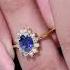 Princess Diana Inspired Blue Sapphire And Diamond Engagement Ring