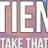 Take That Patience Speed Up Version Lyrics