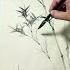 Portrait Of A Bamboo Man Drawing Freehand Bamboo And Rock Picture Ink Bamboo Traditional Chines