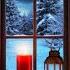 Christmas Window Scene Ambience Blizzard Sounds Falling Snow And Crackling Fire