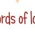 Words Of Love Признайтесь в любви на английском