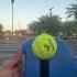 Playing Tennis Alone With This During A Sunset