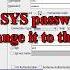 ORACLE How To Reset Forgot SYS Password